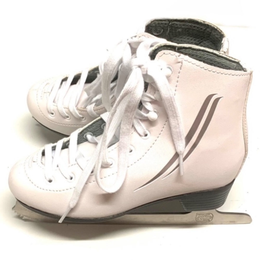 Lake Placid Cascade Kid’s White Ice Skates Size Kids 3